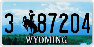 WY license plate 387204