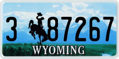 WY license plate 387267