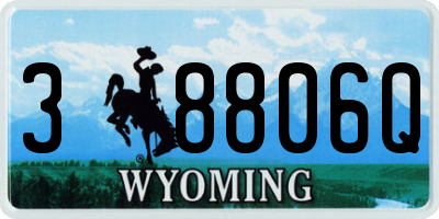 WY license plate 38806Q