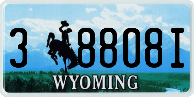 WY license plate 38808I