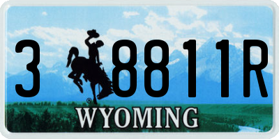 WY license plate 38811R