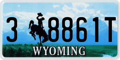 WY license plate 38861T