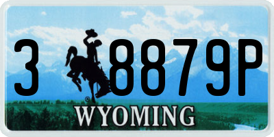 WY license plate 38879P