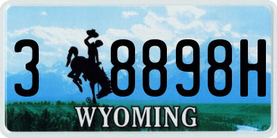 WY license plate 38898H
