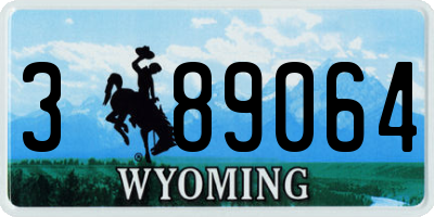 WY license plate 389064