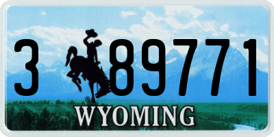 WY license plate 389771