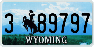 WY license plate 389797