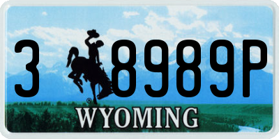 WY license plate 38989P