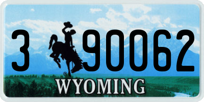 WY license plate 390062