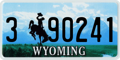 WY license plate 390241