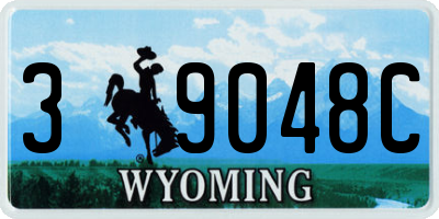 WY license plate 39048C