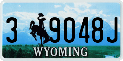 WY license plate 39048J