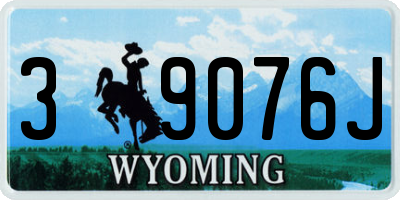 WY license plate 39076J