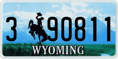WY license plate 390811