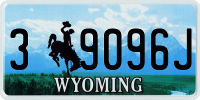 WY license plate 39096J