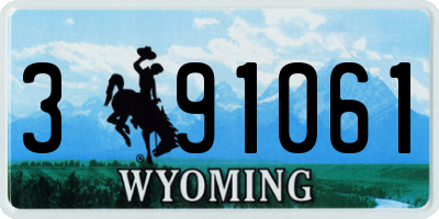 WY license plate 391061