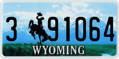 WY license plate 391064