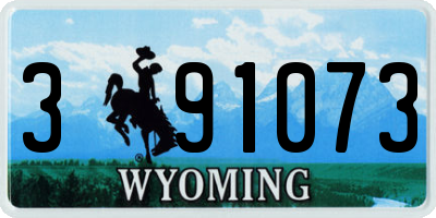 WY license plate 391073