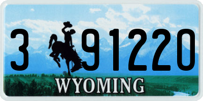 WY license plate 39122O