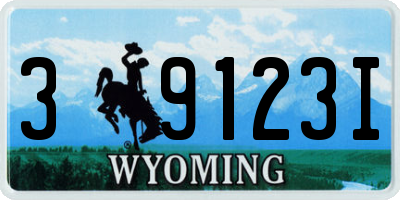 WY license plate 39123I