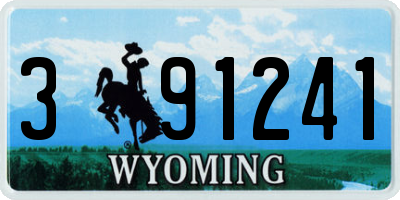 WY license plate 391241