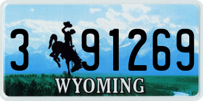 WY license plate 391269