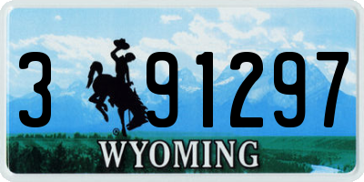 WY license plate 391297
