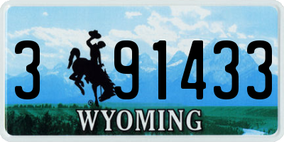 WY license plate 391433