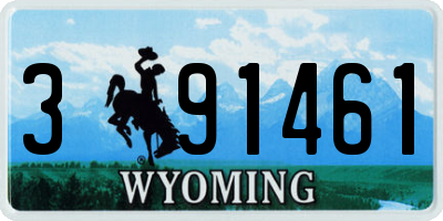 WY license plate 391461