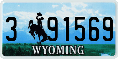 WY license plate 391569