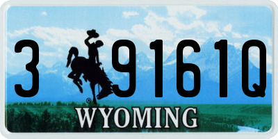WY license plate 39161Q