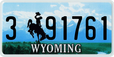 WY license plate 391761