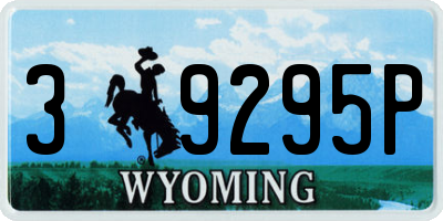 WY license plate 39295P