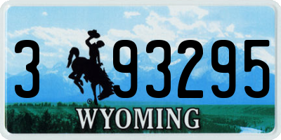 WY license plate 393295