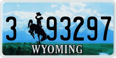 WY license plate 393297