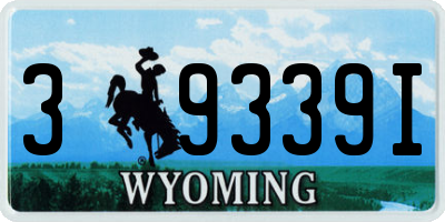 WY license plate 39339I