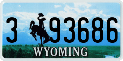 WY license plate 393686