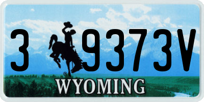 WY license plate 39373V