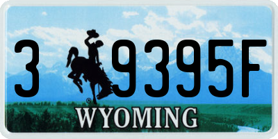 WY license plate 39395F