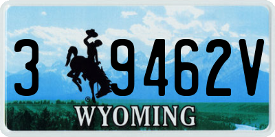 WY license plate 39462V