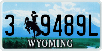WY license plate 39489L