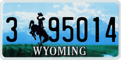 WY license plate 395014