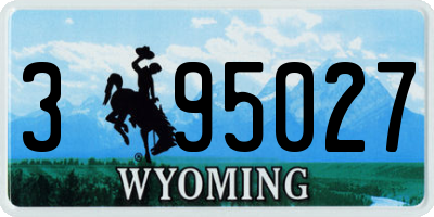 WY license plate 395027