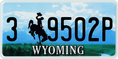 WY license plate 39502P