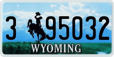 WY license plate 395032