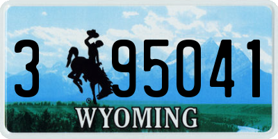 WY license plate 395041