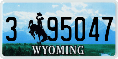 WY license plate 395047