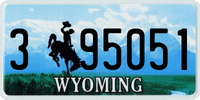 WY license plate 395051