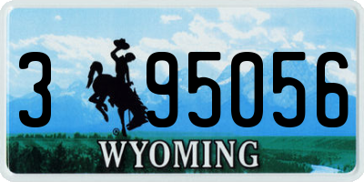 WY license plate 395056