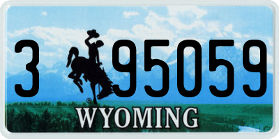 WY license plate 395059